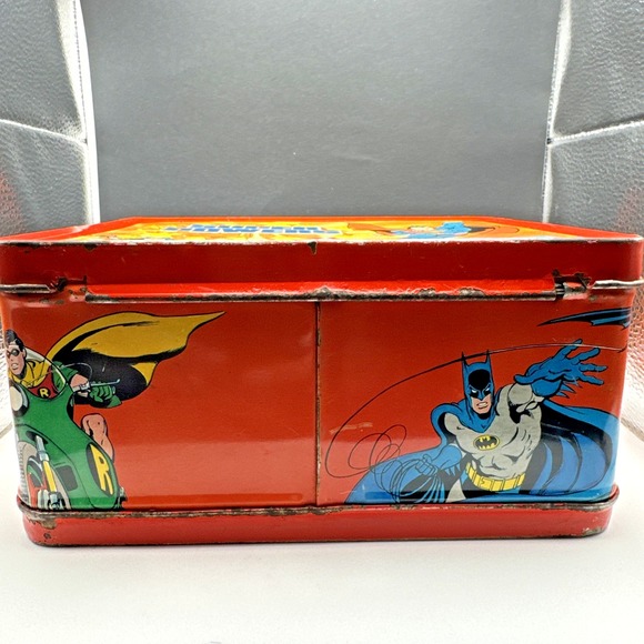 Super Powers Metal Lunch Box Aladdin 1983 DC Comics Superman Wonderwoman Batman - Picture 4 of 16